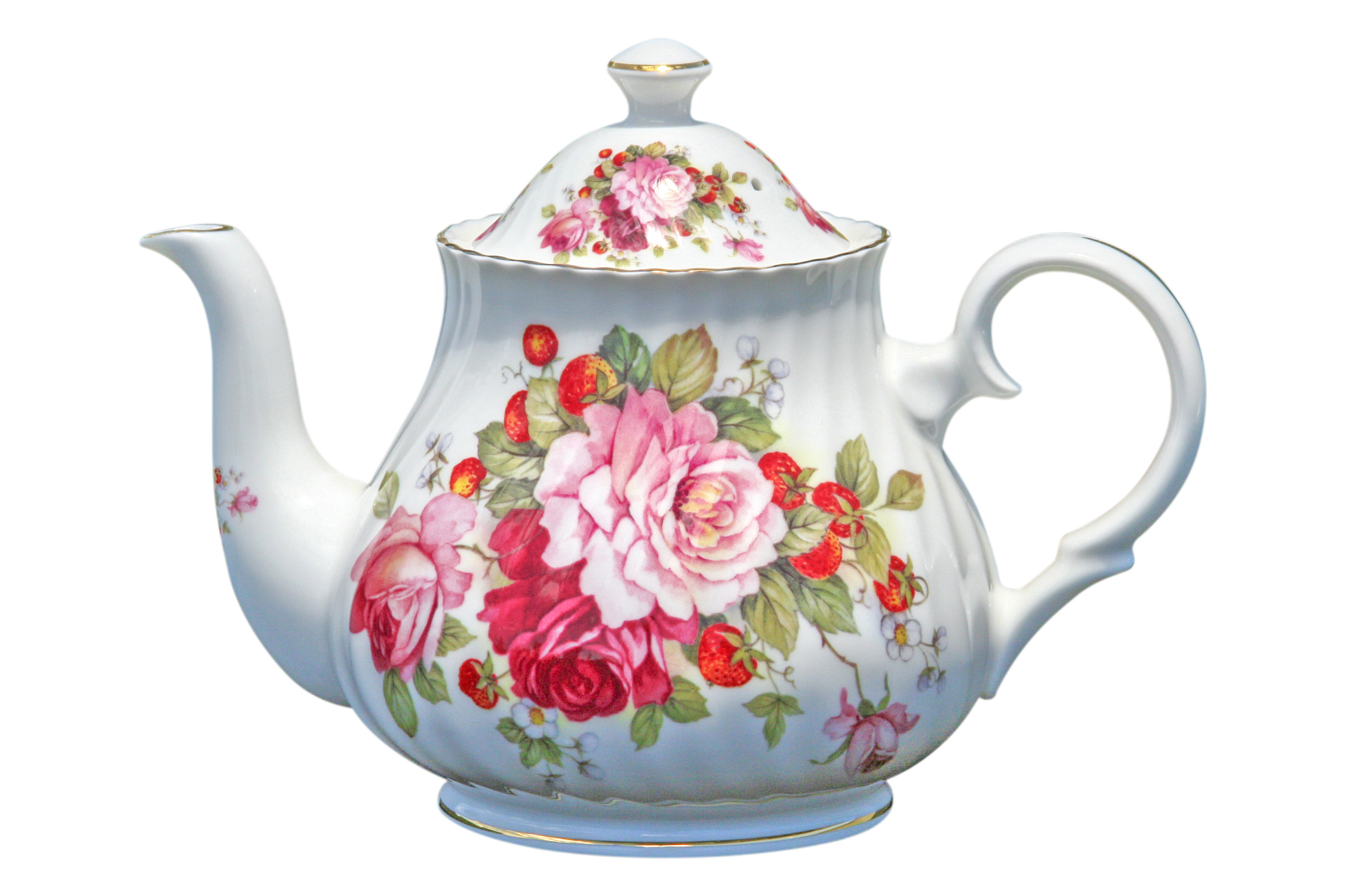 Strawberry Rose 6 Cup Teapot Strawberry Rose 6 Cup Teapot